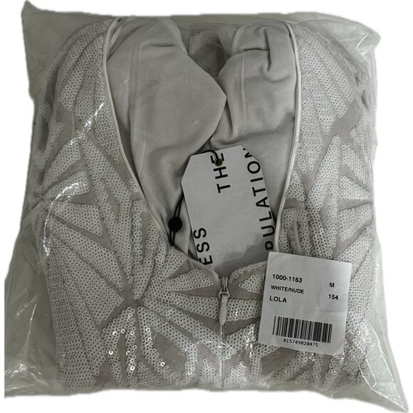 Dress the Population Womens Lola Low-Back Bodycon White Nude M - Picture 6 of 8